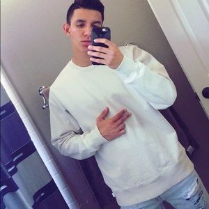 White Overdyed Crewneck Large Supreme